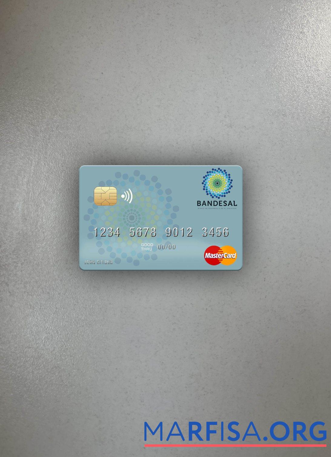 Blank Salvador Bandesal Bank mastercard photolook front example